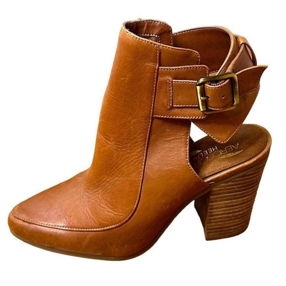 AEROSOLES Square Up Womens Leather Boots - Picture 3 of 10